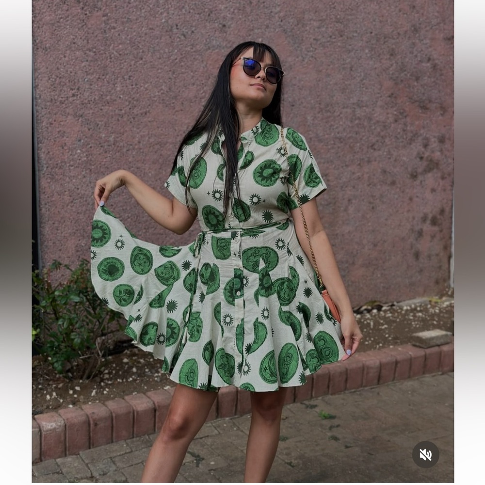 ZARA PRINTED SHORT DRESS - Picture 6 of 16